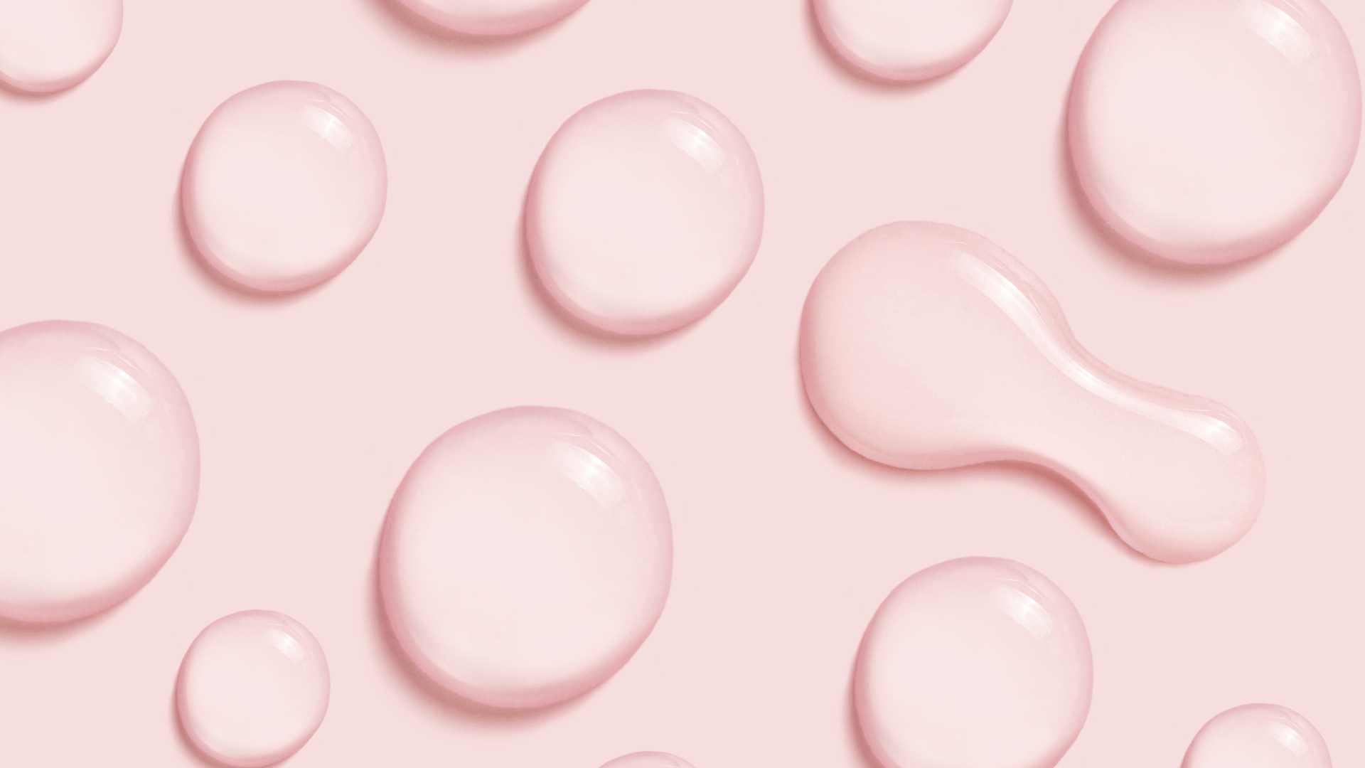 Goûte de sérum rose